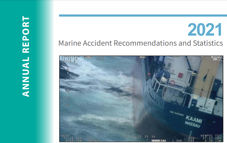 Marine Accident Investigation Branch (MAIB) Annual Report 2021 published