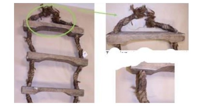 A deliberately sabotaged Pilot Ladder - Marine-Pilots.com