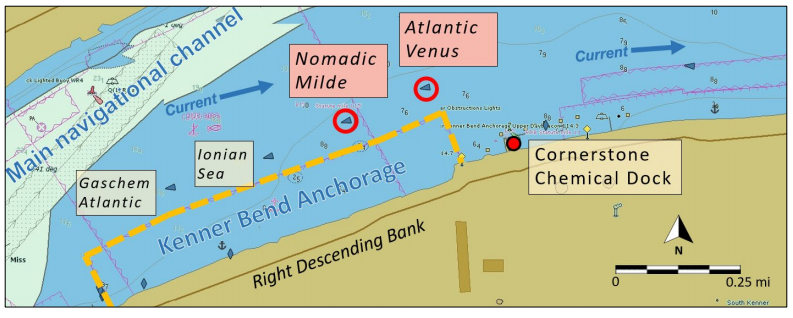 NTSB  marine accident brief: Collision of Cargo Vessel Nomadic Milde and Bulk Carrier Atlantic