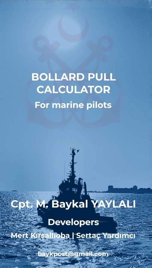 New app: Pilot´s Tug Assist Tool PTAT - Bollard Pull Calculation for Marine Pilots