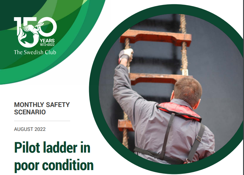 Swedish Club: Pilot ladder in poor condition