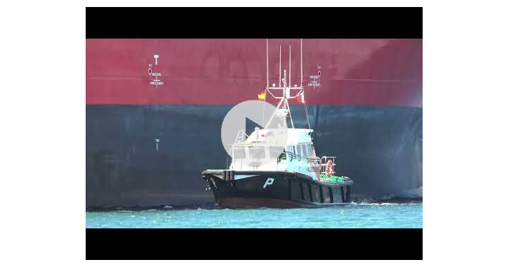 Algeciras Pilot Boat with Cargo Ship, CALARENAS - Marine-Pilots.com