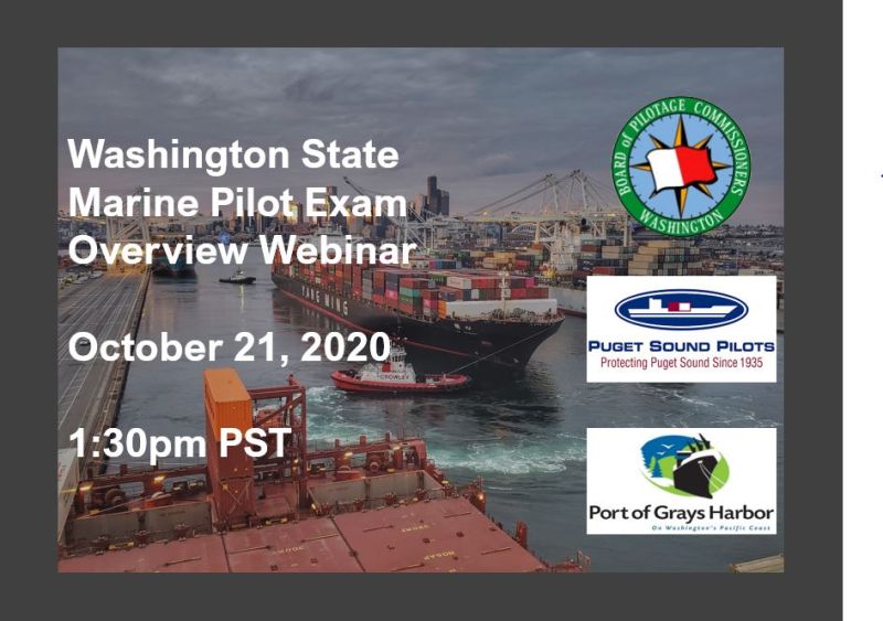 Next WA State Marine Pilot Exam - Overview Webinar