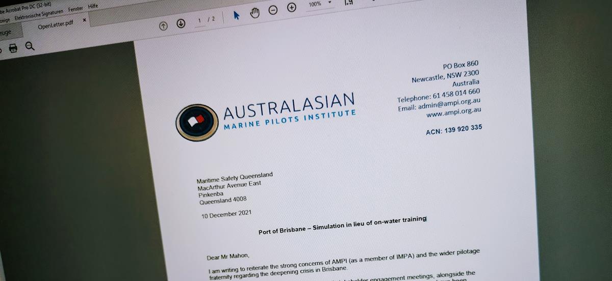 Open Letter from Captain Peter Dann (President AMPI) regarding the