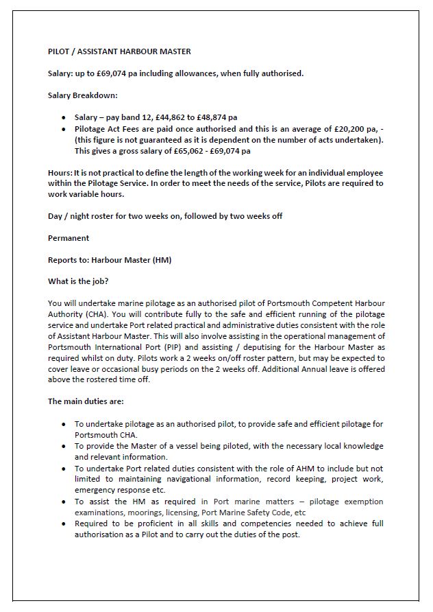 Pilotjobprofile 2021